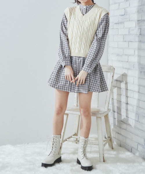 WEGO（ウィゴー）の「WEGO/ボリュームスリーブチュニック（チュニック・レディース・ホワイト/ブラック/ホワイト系その他・FREE）」の7枚目の写真