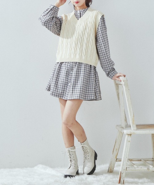 WEGO（ウィゴー）の「WEGO/ボリュームスリーブチュニック（チュニック・レディース・ホワイト/ブラック/ホワイト系その他・FREE）」の8枚目の写真