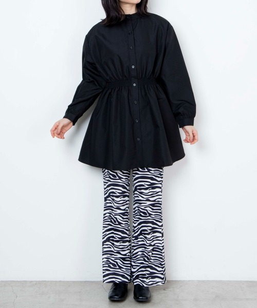 WEGO（ウィゴー）の「WEGO/ボリュームスリーブチュニック（チュニック・レディース・ホワイト/ブラック/ホワイト系その他・FREE）」の10枚目の写真