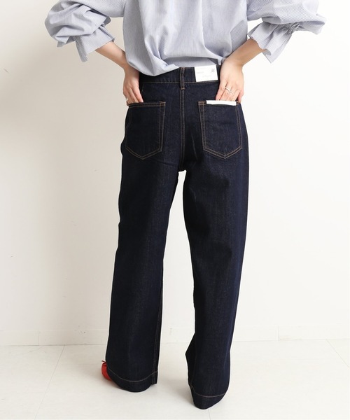 スローブイエナ / LE DENIM バギーパンツ　ネイビー　40 SLOBE IENA（スローブイエナ）の「LE DENIM バギーパンツ【洗濯
