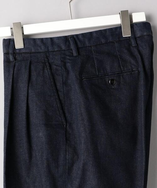 District（ディストリクト）の「＜District（ディストリクト）＞ 2プリーツ デニム ワイドパンツ（デニムパンツ・メンズ・ネイビー/オフホワイト・SMALL/MEDIUM/LARGE/X-SMALL）」の10枚目の写真