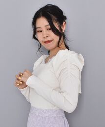 MAJESTIC LEGON | シュシュsetパワショルトップス(Tシャツ/カットソー)