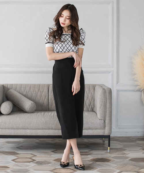 Julia Boutique（ジュリアブティック）の「センタースリットタイトスカート/21068（スカート・レディース・ブラック/ホワイト/ピンク/ネイビー・ONE）」の18枚目の写真