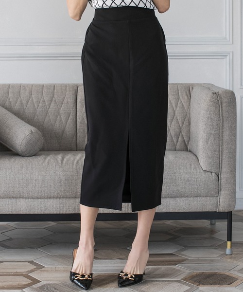 Julia Boutique（ジュリアブティック）の「センタースリットタイトスカート/21068（スカート・レディース・ブラック/ホワイト/ピンク/ネイビー・ONE）」の9枚目の写真