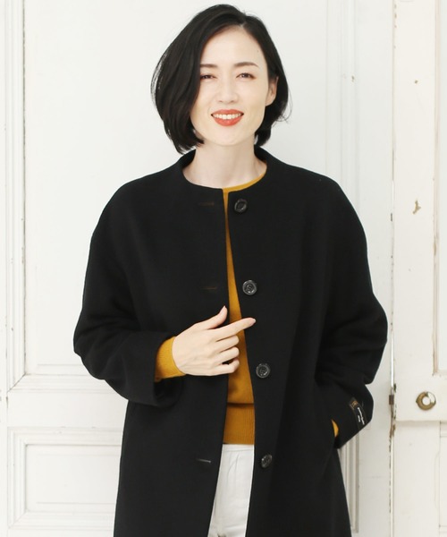 最終値下げ！！ウールコート yuiさんコラボ＞ウール混シャギーコート（トレンチコート