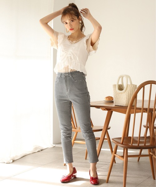 one after another NICE CLAUP(ワンアフターアナザーナイスクラップ)の「2枚セットテレコトップス(Tシャツ/カットソー・レディース・アイボリー/ホワイト系その他/ブラウン・FREE)」の21枚目の写真