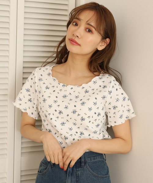 one after another NICE CLAUP(ワンアフターアナザーナイスクラップ)の「2枚セットテレコトップス(Tシャツ/カットソー・レディース・アイボリー/ホワイト系その他/ブラウン・FREE)」の18枚目の写真