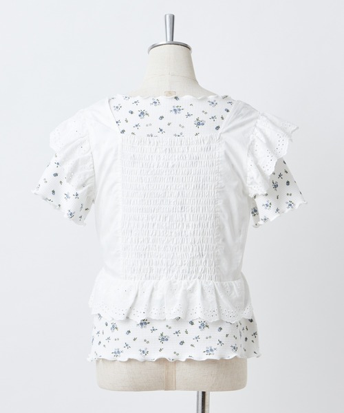 one after another NICE CLAUP(ワンアフターアナザーナイスクラップ)の「2枚セットテレコトップス(Tシャツ/カットソー・レディース・アイボリー/ホワイト系その他/ブラウン・FREE)」の6枚目の写真