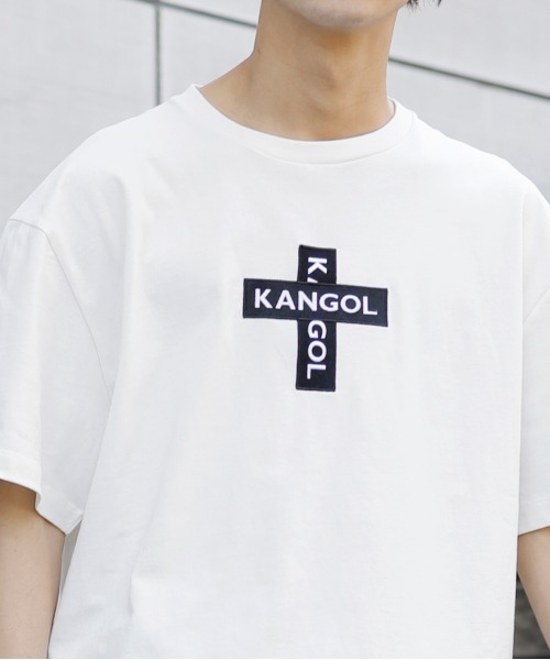 A.S.M（エーエスエム）の「【 KANGOL × A.S.M コラボ 】 カンゴール ユニセックス 16/- USAコットン オーバーサイズ クロス ボックスロゴ Tシャツ（Tシャツ/カットソー・メンズ・ホワイト/ブラック/ベージュ/サックスブルー/ホワイト系その他/スモークピンク/グレイッシュベージュ・48/50/52）」の8枚目の写真
