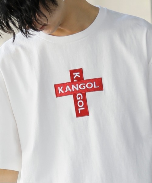 A.S.M（エーエスエム）の「【 KANGOL × A.S.M コラボ 】 カンゴール ユニセックス 16/- USAコットン オーバーサイズ クロス ボックスロゴ Tシャツ（Tシャツ/カットソー・メンズ・ホワイト/ブラック/ベージュ/サックスブルー/ホワイト系その他/スモークピンク/グレイッシュベージュ・48/50/52）」の13枚目の写真