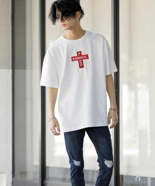 A.S.M（エーエスエム）の「【 KANGOL × A.S.M コラボ 】 カンゴール ユニセックス 16/- USAコットン オーバーサイズ クロス ボックスロゴ Tシャツ（Tシャツ/カットソー・メンズ・ホワイト/ブラック/ベージュ/サックスブルー/ホワイト系その他/スモークピンク/グレイッシュベージュ・48/50/52）」の15枚目の写真
