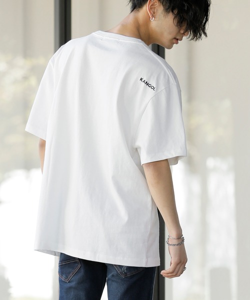 A.S.M（エーエスエム）の「【 KANGOL × A.S.M コラボ 】 カンゴール ユニセックス 16/- USAコットン オーバーサイズ クロス ボックスロゴ Tシャツ（Tシャツ/カットソー・メンズ・ホワイト/ブラック/ベージュ/サックスブルー/ホワイト系その他/スモークピンク/グレイッシュベージュ・48/50/52）」の16枚目の写真