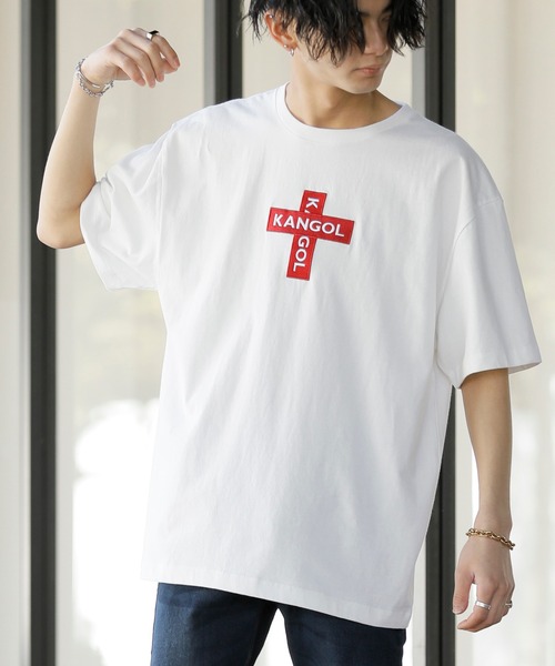 A.S.M（エーエスエム）の「【 KANGOL × A.S.M コラボ 】 カンゴール ユニセックス 16/- USAコットン オーバーサイズ クロス ボックスロゴ Tシャツ（Tシャツ/カットソー・メンズ・ホワイト/ブラック/ベージュ/サックスブルー/ホワイト系その他/スモークピンク/グレイッシュベージュ・48/50/52）」の14枚目の写真