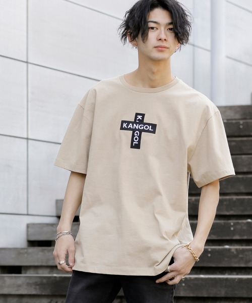 A.S.M（エーエスエム）の「【 KANGOL × A.S.M コラボ 】 カンゴール ユニセックス 16/- USAコットン オーバーサイズ クロス ボックスロゴ Tシャツ（Tシャツ/カットソー・メンズ・ホワイト/ブラック/ベージュ/サックスブルー/ホワイト系その他/スモークピンク/グレイッシュベージュ・48/50/52）」の18枚目の写真