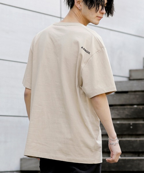 A.S.M（エーエスエム）の「【 KANGOL × A.S.M コラボ 】 カンゴール ユニセックス 16/- USAコットン オーバーサイズ クロス ボックスロゴ Tシャツ（Tシャツ/カットソー・メンズ・ホワイト/ブラック/ベージュ/サックスブルー/ホワイト系その他/スモークピンク/グレイッシュベージュ・48/50/52）」の21枚目の写真
