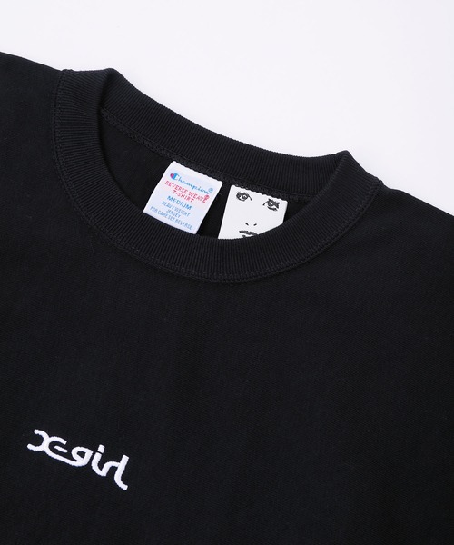 X-girl(エックスガール)の「X-girl × Champion REVERSE WEAVER S/S TEE(Tシャツ/カットソー・レディース・ホワイト/ブラック/レッド/ライトパープル・S/M/L/XL)」の21枚目の写真