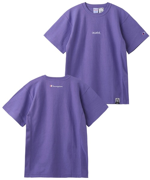 X-girl(エックスガール)の「X-girl × Champion REVERSE WEAVER S/S TEE(Tシャツ/カットソー・レディース・ホワイト/ブラック/レッド/ライトパープル・S/M/L/XL)」の12枚目の写真