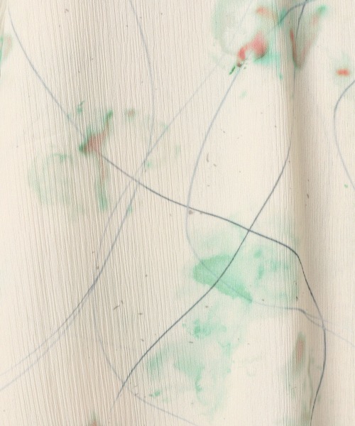 JEANASIS（ジーナシス）の「マーブルガラバンドカラーシャツ/947709（シャツ/ブラウス・レディース・ホワイト系その他/ベージュ系その他/グリーン系その他・FREE）」の6枚目の写真