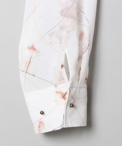 JEANASIS（ジーナシス）の「マーブルガラバンドカラーシャツ/947709（シャツ/ブラウス・レディース・ホワイト系その他/ベージュ系その他/グリーン系その他・FREE）」の9枚目の写真