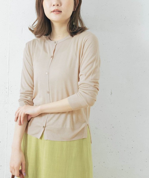 URBAN RESEARCH ROSSO（アーバンリサーチロッソ）の「ウォッシャブルカーディガン（カーディガン/ボレロ・レディース・ホワイト/ホワイト系その他/ベージュ系その他/ネイビー/グリーン/ラベンダー・FREE）」の15枚目の写真