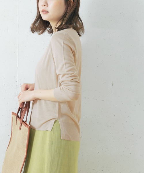 URBAN RESEARCH ROSSO（アーバンリサーチロッソ）の「ウォッシャブルカーディガン（カーディガン/ボレロ・レディース・ホワイト/ホワイト系その他/ベージュ系その他/ネイビー/グリーン/ラベンダー・FREE）」の19枚目の写真