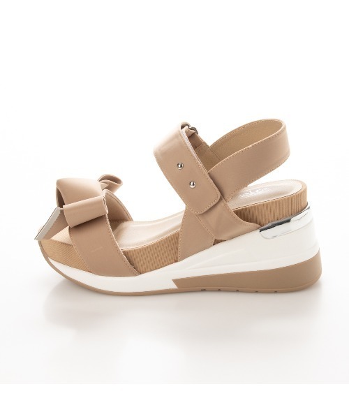 Realta（レアルタ）の「Realta(レアルタ) リボンがかわいいスポーツ サンダル（サンダル・レディース・ブラック/ライトグレー/ピンクベージュ/アイボリー/ミント/パープル・M/S/L/LL）」の14枚目の写真