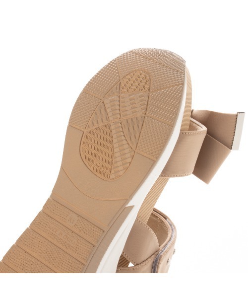 Realta（レアルタ）の「Realta(レアルタ) リボンがかわいいスポーツ サンダル（サンダル・レディース・ブラック/ライトグレー/ピンクベージュ/アイボリー/ミント/パープル・M/S/L/LL）」の17枚目の写真