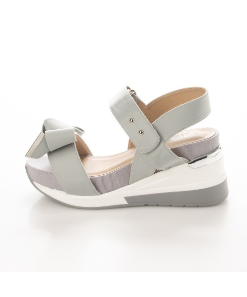 Realta（レアルタ）の「Realta(レアルタ) リボンがかわいいスポーツ サンダル（サンダル・レディース・ブラック/ライトグレー/ピンクベージュ/アイボリー/ミント/パープル・M/S/L/LL）」の13枚目の写真