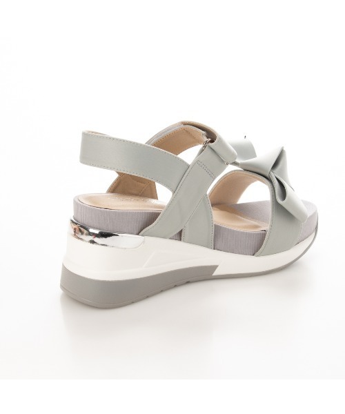 Realta（レアルタ）の「Realta(レアルタ) リボンがかわいいスポーツ サンダル（サンダル・レディース・ブラック/ライトグレー/ピンクベージュ/アイボリー/ミント/パープル・M/S/L/LL）」の19枚目の写真