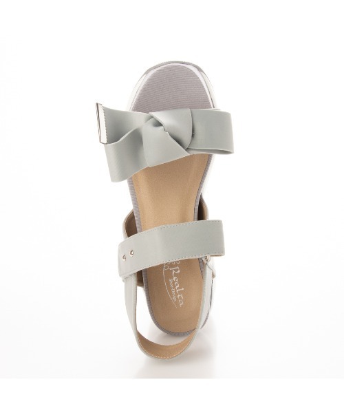 Realta（レアルタ）の「Realta(レアルタ) リボンがかわいいスポーツ サンダル（サンダル・レディース・ブラック/ライトグレー/ピンクベージュ/アイボリー/ミント/パープル・M/S/L/LL）」の22枚目の写真