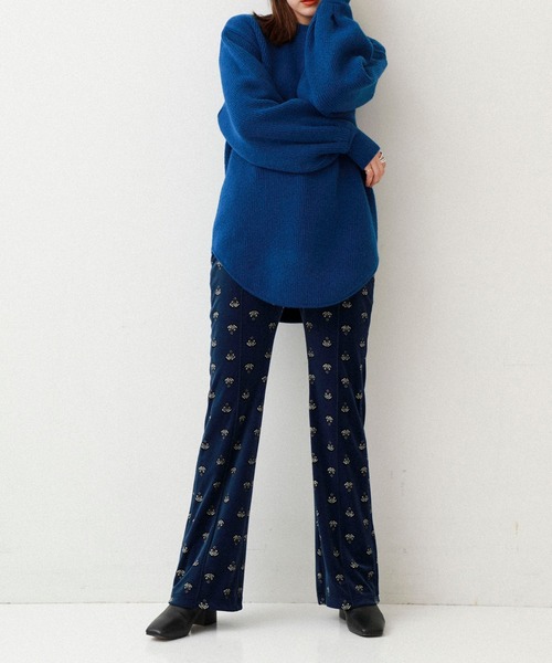 MATURED（マチュアード）の「【MATURED】Pattern velour pants（パターンベロアパンツ）（その他パンツ・レディース・ブラウン/ブルー・1/2）」の4枚目の写真