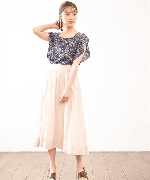 WILLSELECTION(ウィルセレクション)の「ソフトシアーオーガンフレアスカート(スカート・レディース・ベージュ/ミント/ブルー系その他・MEDIUM)」の10枚目の写真