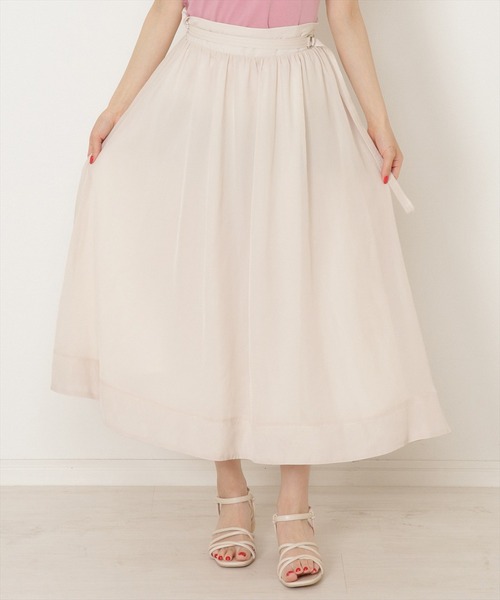 WILLSELECTION(ウィルセレクション)の「ソフトシアーオーガンフレアスカート(スカート・レディース・ベージュ/ミント/ブルー系その他・MEDIUM)」の4枚目の写真