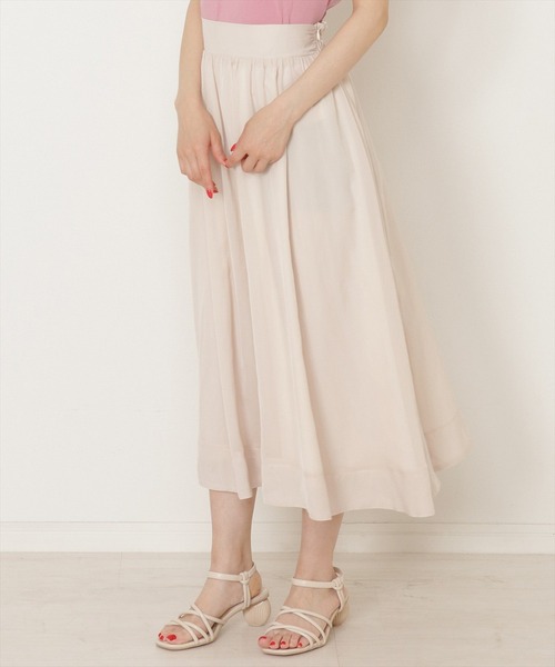 WILLSELECTION(ウィルセレクション)の「ソフトシアーオーガンフレアスカート(スカート・レディース・ベージュ/ミント/ブルー系その他・MEDIUM)」の6枚目の写真