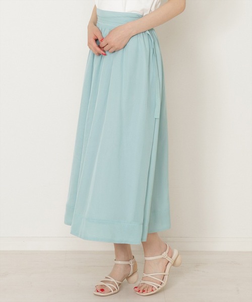 WILLSELECTION(ウィルセレクション)の「ソフトシアーオーガンフレアスカート(スカート・レディース・ベージュ/ミント/ブルー系その他・MEDIUM)」の5枚目の写真