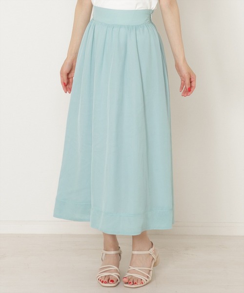 WILLSELECTION(ウィルセレクション)の「ソフトシアーオーガンフレアスカート(スカート・レディース・ベージュ/ミント/ブルー系その他・MEDIUM)」の7枚目の写真