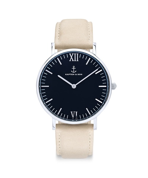 KAPTEN&SON（キャプテンアンドサン）の「【KAPTEN&SON】シルバー　36mm　ブラック　レザーバンド（アナログ腕時計・レディース・ライラック/グレイッシュベージュ/ナチュラル/ライトブラウン・FREE）」の3枚目の写真