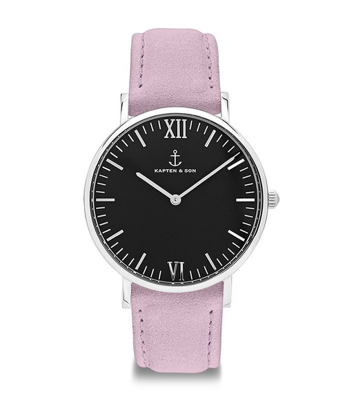 KAPTEN&SON（キャプテンアンドサン）の「【KAPTEN&SON】シルバー　36mm　ブラック　レザーバンド（アナログ腕時計・レディース・ライラック/グレイッシュベージュ/ナチュラル/ライトブラウン・FREE）」の4枚目の写真