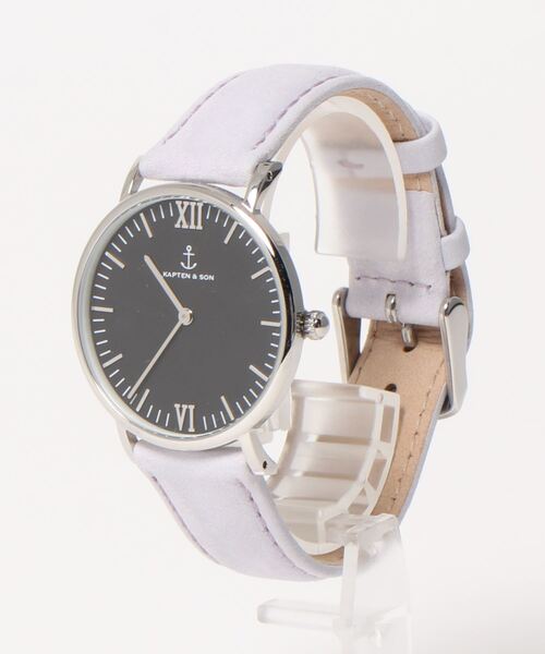 KAPTEN&SON（キャプテンアンドサン）の「【KAPTEN&SON】シルバー　36mm　ブラック　レザーバンド（アナログ腕時計・レディース・ライラック/グレイッシュベージュ/ナチュラル/ライトブラウン・FREE）」の10枚目の写真