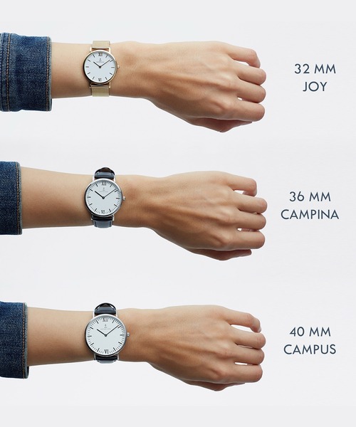 KAPTEN&SON（キャプテンアンドサン）の「【KAPTEN&SON】シルバー　36mm　ブラック　レザーバンド（アナログ腕時計・レディース・ライラック/グレイッシュベージュ/ナチュラル/ライトブラウン・FREE）」の7枚目の写真