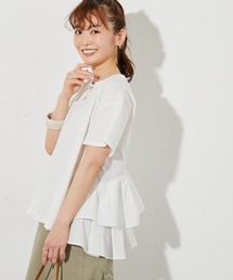 バックフリル切替Tシャツ