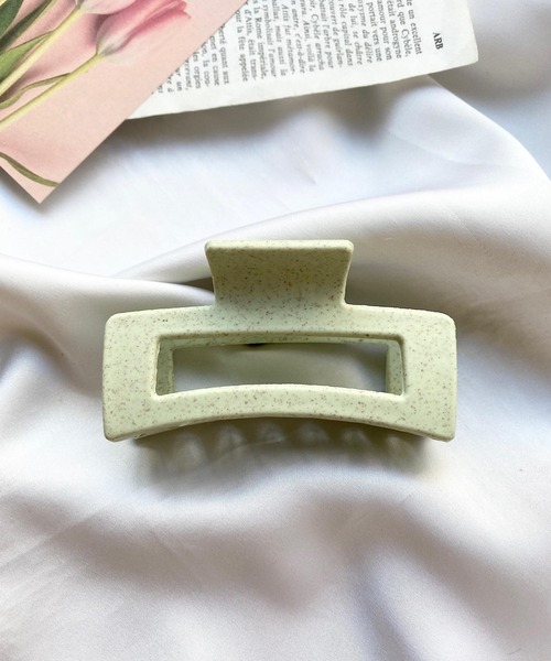 Chouchou パステルスクエアヘアクリップ バレッタ ヘアクリップ Pur Chouchou ピュールシュシュ のファッション Pur