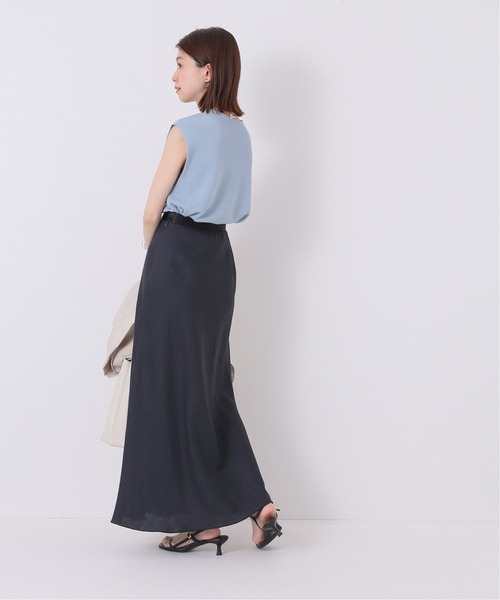 Simplicite（サンプリシテ）の「トリアセツイル ストレートスカート◆（スカート・レディース・チャコールグレー/カーキ/パープル・FREE）」の21枚目の写真