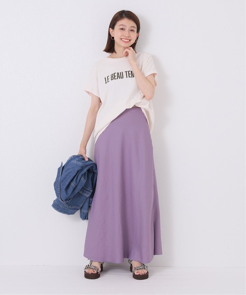 Simplicite（サンプリシテ）の「トリアセツイル ストレートスカート◆（スカート・レディース・チャコールグレー/カーキ/パープル・FREE）」の18枚目の写真