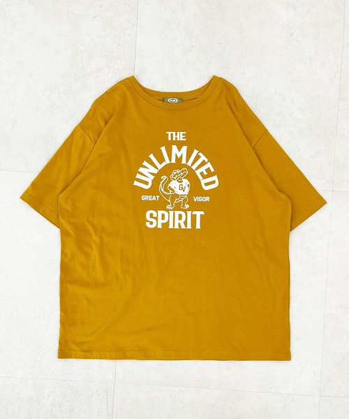 kutir（クティール）の「アソートプリントカレッジTシャツ（Tシャツ/カットソー・レディース・ホワイト系その他/グリーン/マスタード/オフホワイト/パープル/キャメル・FREE）」の5枚目の写真