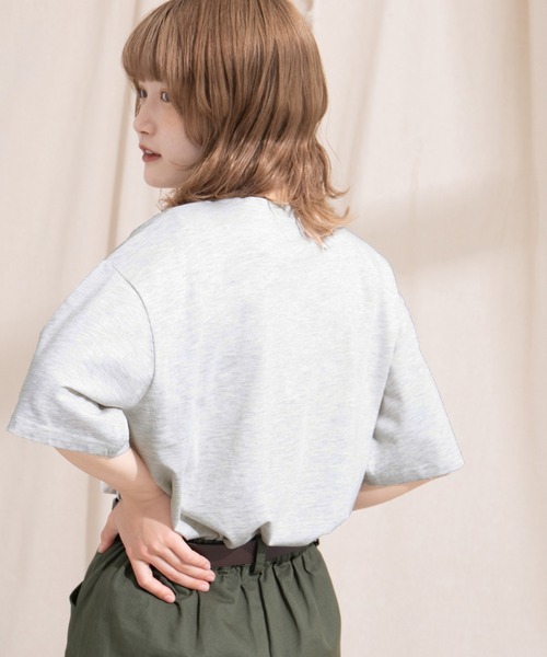 kutir（クティール）の「アソートプリントカレッジTシャツ（Tシャツ/カットソー・レディース・ホワイト系その他/グリーン/マスタード/オフホワイト/パープル/キャメル・FREE）」の8枚目の写真