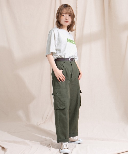 kutir（クティール）の「アソートプリントカレッジTシャツ（Tシャツ/カットソー・レディース・ホワイト系その他/グリーン/マスタード/オフホワイト/パープル/キャメル・FREE）」の10枚目の写真