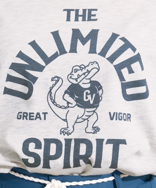 kutir（クティール）の「アソートプリントカレッジTシャツ（Tシャツ/カットソー・レディース・ホワイト系その他/グリーン/マスタード/オフホワイト/パープル/キャメル・FREE）」の18枚目の写真