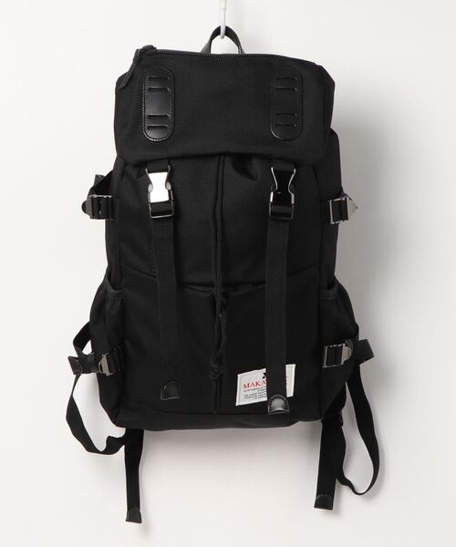 MAKAVELIC（マキャベリック）の「【MAKAVELIC】DOUBLE BELT PMD MIX DAYPACK（バックパック/リュック・メンズ・ブラック/ネイビー・FREE）」の2枚目の写真