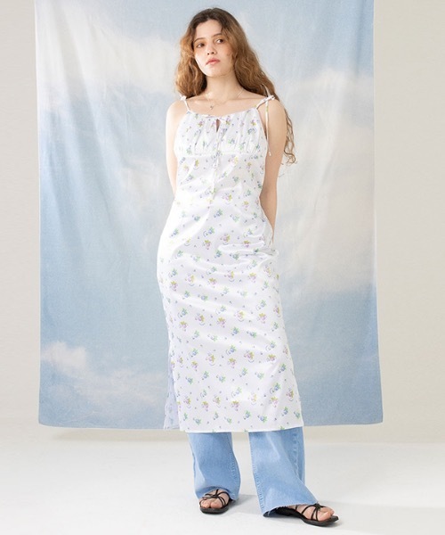Oneninenineone フラワープリンティングスリップワンピース Flower Printing Slip Dress ワンピース Oneninenineone ワンナインナインワン のファッション通販 Zozotown